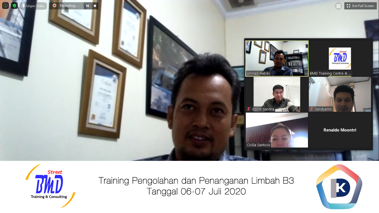 Online Training Limbah B3 (06-07 Juli 2020)