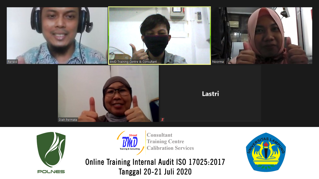 Online Training Internal Audit ISO 17025:2017 (20-21 Juli 2020)
