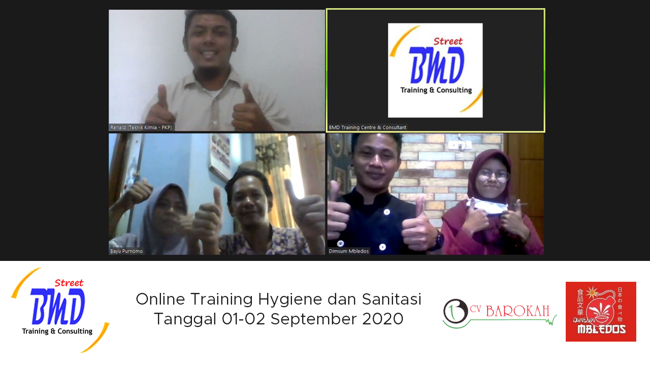 Online Training Hygiene dan Sanitasi (01-02 September 2020)