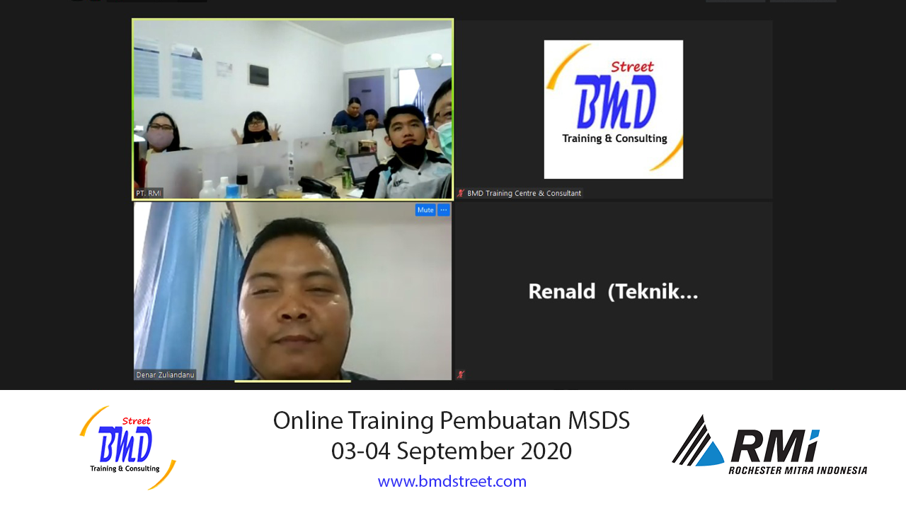 Online Training Pembuatan MSDS (03-04 September 2020)