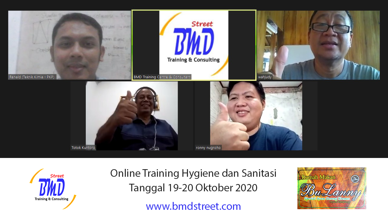 Online  Training Hygiene dan Sanitasi (19-20 Oktober 2020)